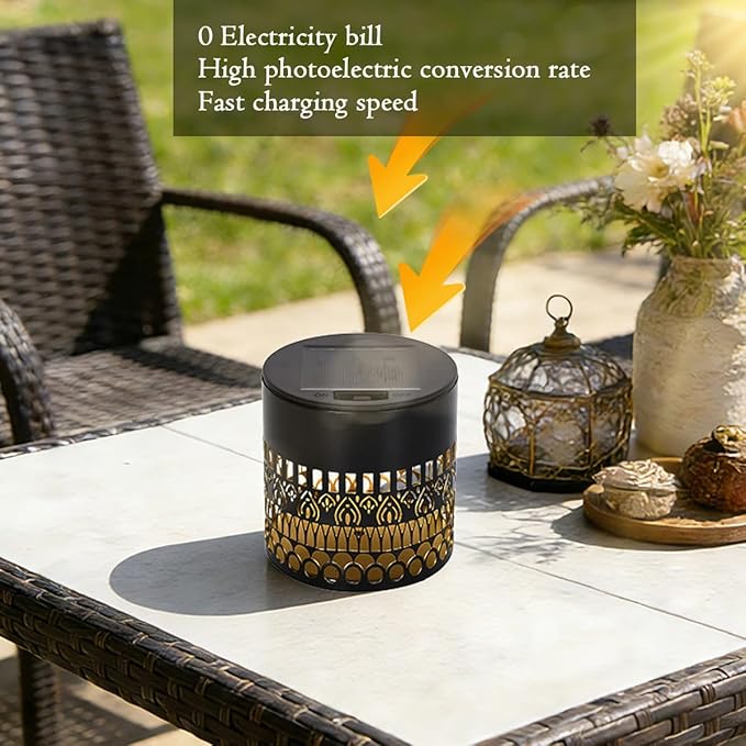 🌞 Vintage Solar Outdoor Lantern (2Pack)
